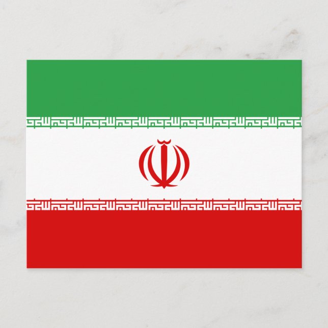 Iranische Flagge - Postkarte (Vorderseite)