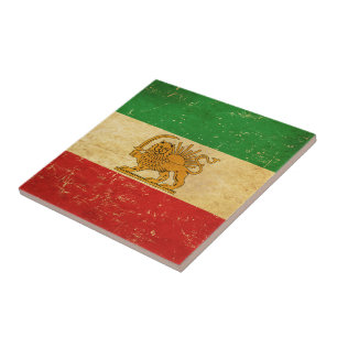 Iranische Flagge, Schah der iranischen Flagge Kera Fliese