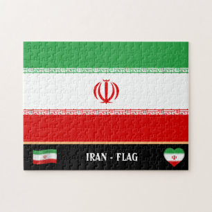 Iranische Flagge und iranisches Land / Iran