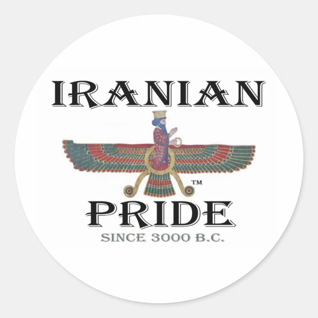 iranischer Stolz Runder Aufkleber (Vorderseite)