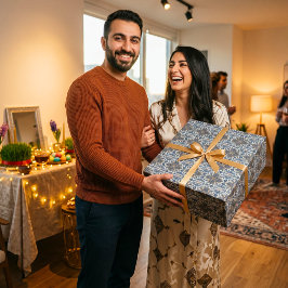 Iranisches Neujahrsgeschenk für Nowruz-Party Geschenkpapier
