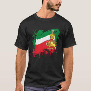 Irans Flagge mit Pahlavi-Krone shir va khorshyid T-Shirt