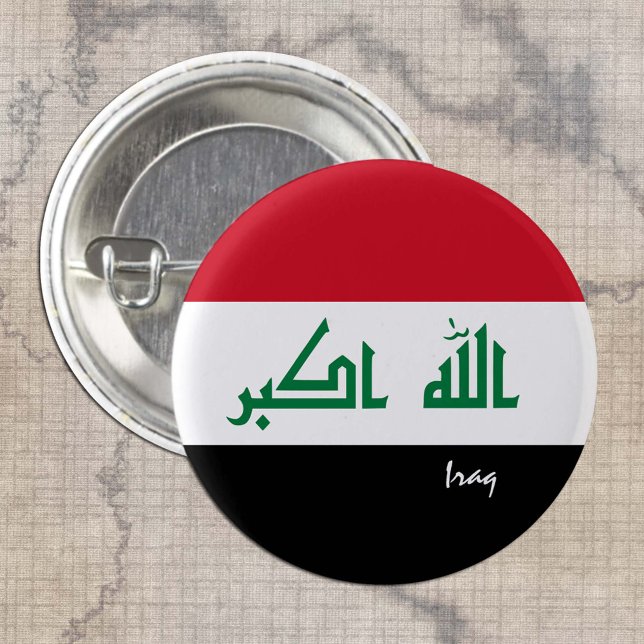 Iraq button, patriotic Iraq Flag fashion Button (Von Creator hochgeladen)