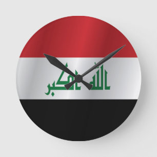 Iraq flag runde wanduhr