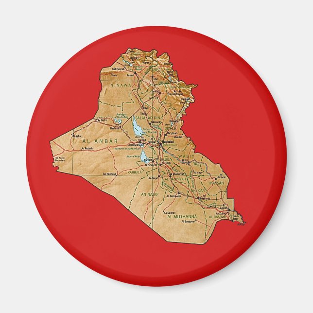 Iraq Map Magnet (Vorne)