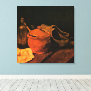 Irdenware, Flasche und Holzschuhe von Vincent van  Leinwanddruck