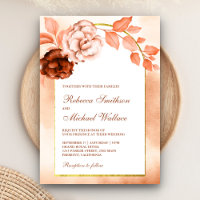 Irdische Aquarell-Blumenarkade Terrakotta-Hochzeit