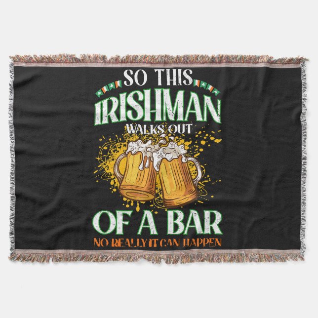 Ire beim Biertrinken am St. Patrick's Day Decke (Vorderseite)