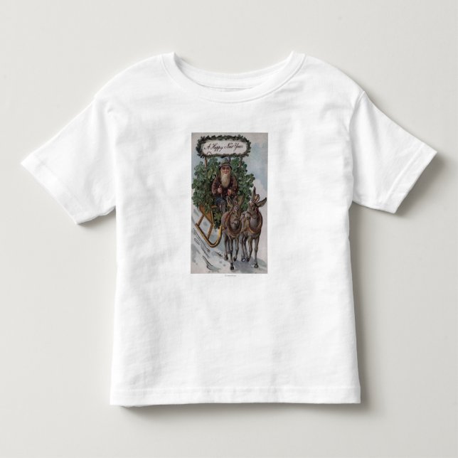 Ire, der Sleigh der Kleeblätter fährt Kleinkind T-shirt (Vorderseite)