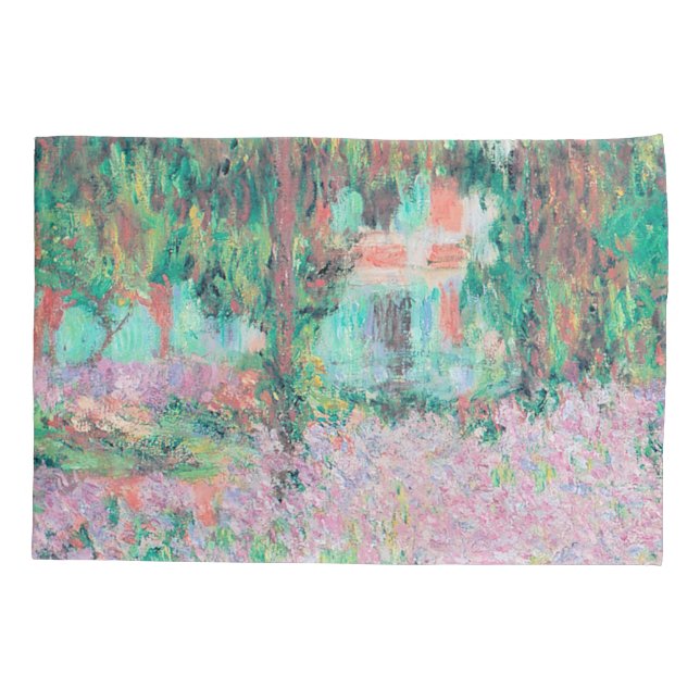 Ire im Monet-Garten Kissenbezug (Rückseite)