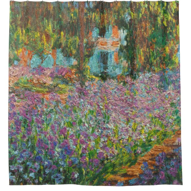 Ire in Monets Garden Fine Art Duschvorhang (Vorderseite)
