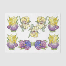 Ire Lila Gelb - Dekoupage Tissue Paper