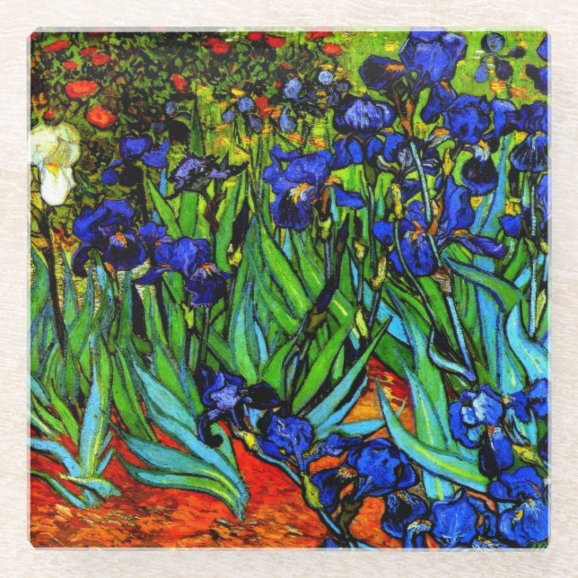 Ire, Van Gogh's berühmtes Blumenbild Glasuntersetzer (Vorderseite)