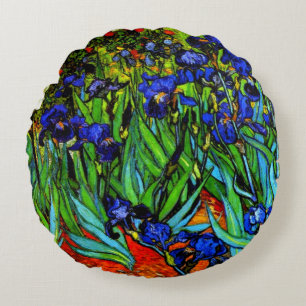 Ire, Van Gogh's berühmtes Blumengemälde Paper Pl Rundes Kissen