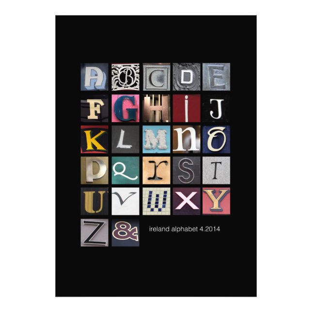 Ireland-Alphabet Fotodruck (Vorne)