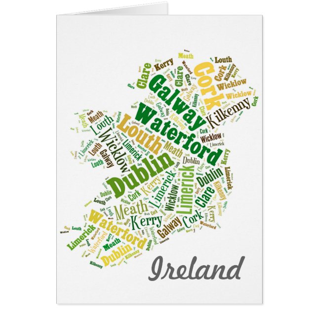 Ireland Cities Word Art (Devant)