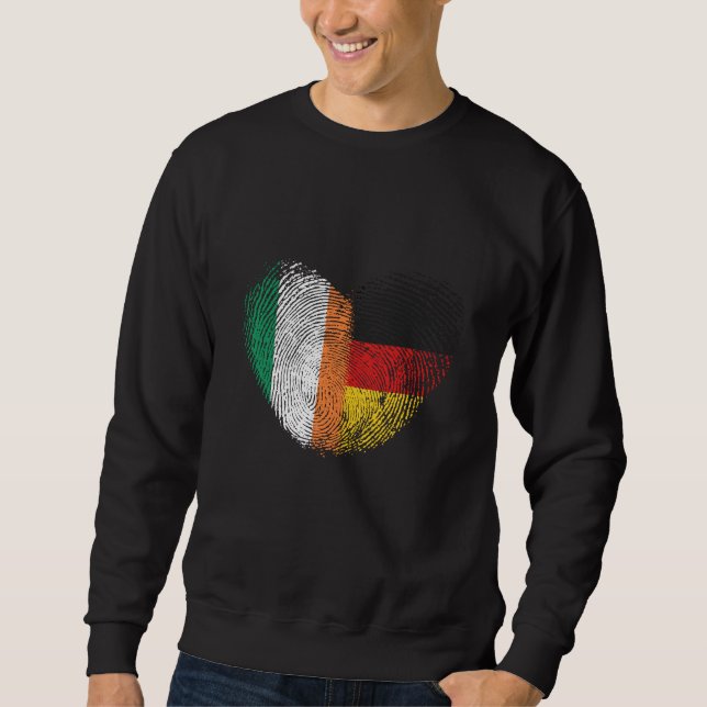 Ireland Fingerprint for Proud German-Irish Sweatshirt (Vorderseite)