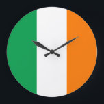 Ireland Flag Große Wanduhr<br><div class="desc">Ireland Flag</div>