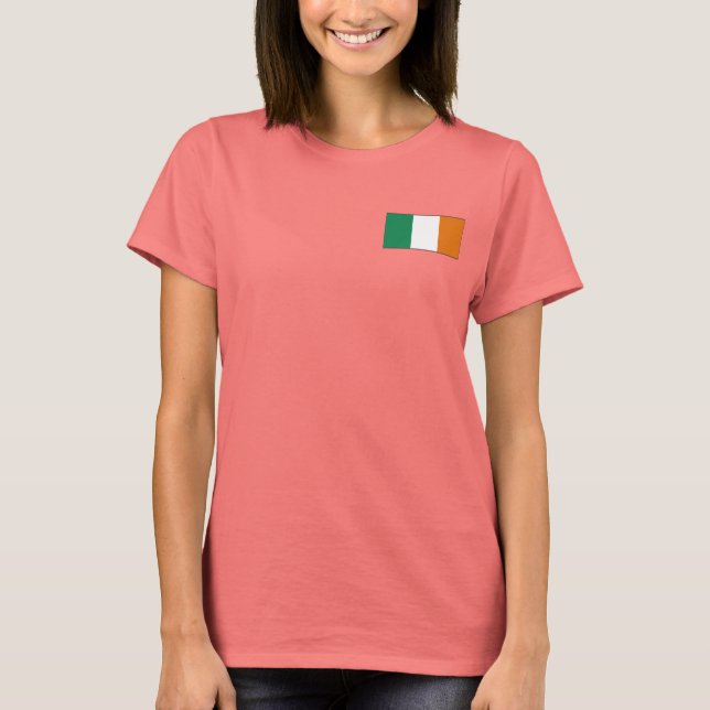 Ireland Flag + Map T - Shirt (Vorderseite)