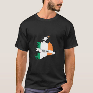  ireland flag map T-Shirt