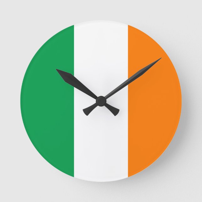 Ireland Flag Runde Wanduhr (Vorderseite)