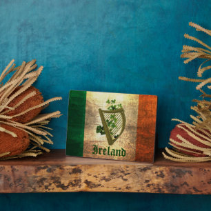 Ireland Harp Flag Tabletop Fotoplatte