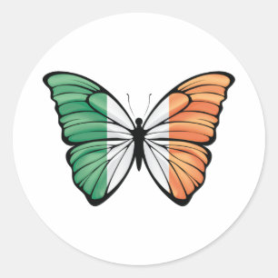 Ireland Hypolimnas Butterfly Runder Aufkleber