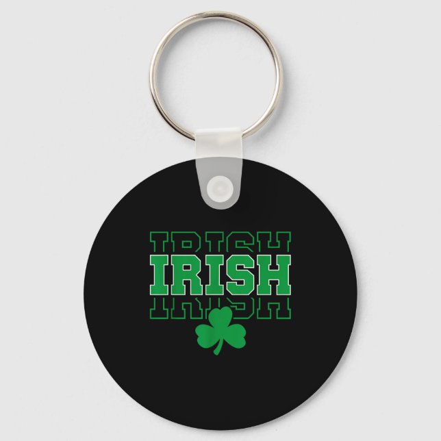 Ireland Irish Ancestry Varsity Style For Men Women Schlüsselanhänger (Vorderseite)