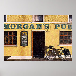 Ireland Morgan's Pub Poster Print