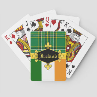 Ireland National Tartan, flag, custom with name Spielkarten