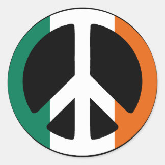 Ireland Peace Sign Runder Aufkleber