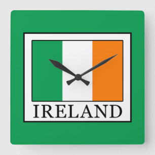 Ireland Quadratische Wanduhr