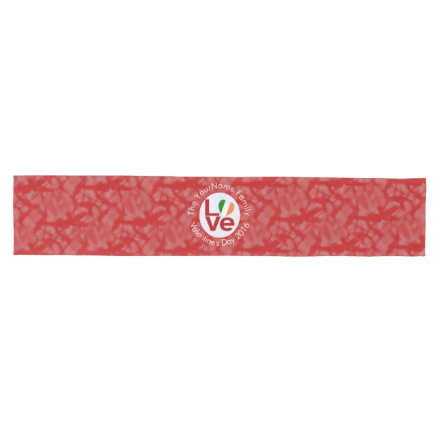 Ireland Red LIEBE Flag Personalisiert Mittelgroßer Tischläufer (Horizontal)