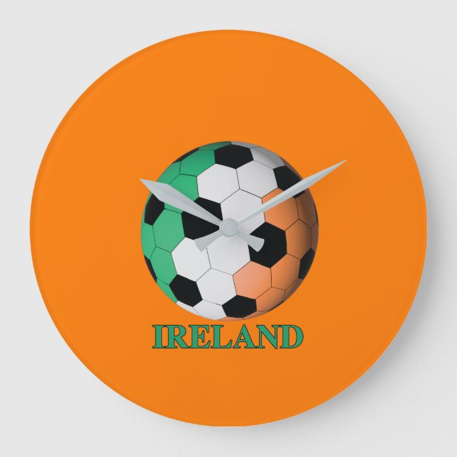 Ireland soccer große wanduhr (Vorderseite)