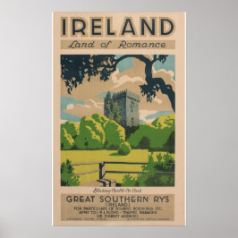 Ireland Vintage Travel Poster