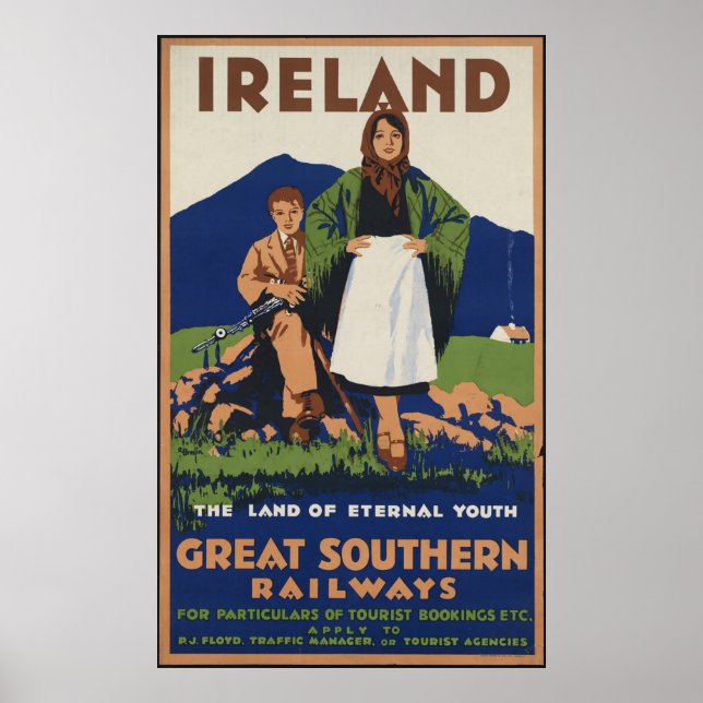 Ireland Vintage Travel Poster Ad Retro Prints (Vorne)