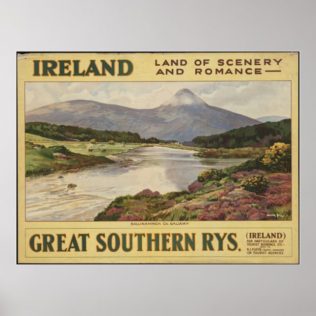 Ireland Vintage Travel Poster Ad Retro Prints (Vorne)
