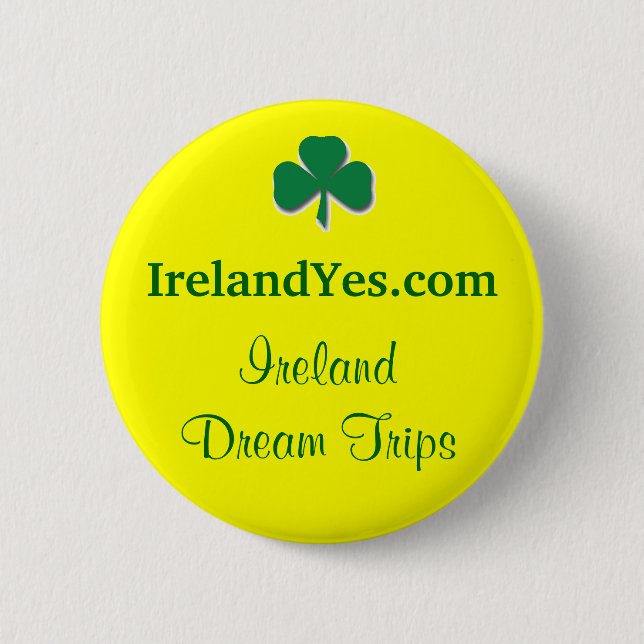 IrelandYes Kleeblatt-Knopf Button (Vorderseite)