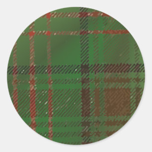 Iren-Dublin karierter Tartan Runder Aufkleber