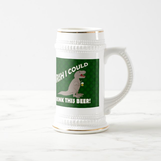 Iren I konnten dieses Bier, lustiges T-Rex trinken Bierglas (Rechts)