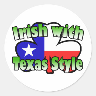 Iren mit Texas-Art-Aufkleber Runder Aufkleber