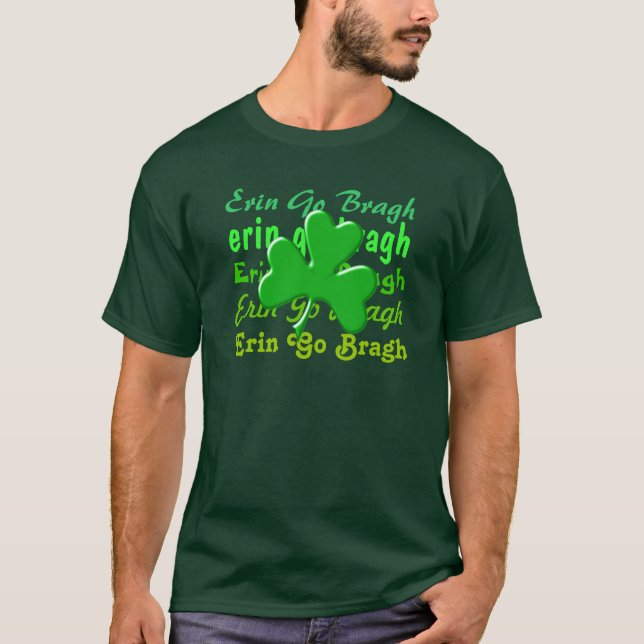 Iren-St Patrick Erin gehen Bragh Entwurf T-Shirt (Vorderseite)