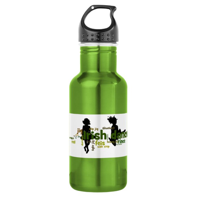 Iren-Tanz Wordle Trinkflasche (Vorderseite)