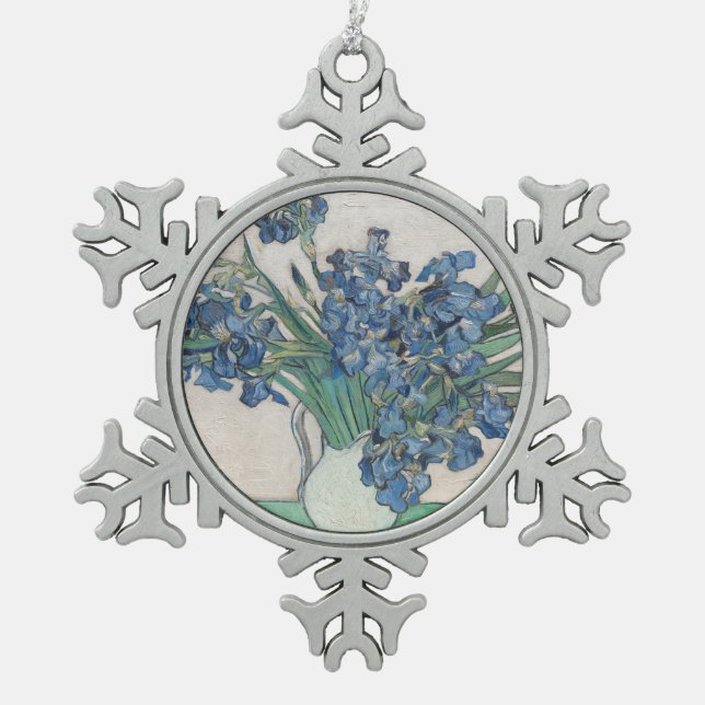 Iren von van Gogh: Schneeflocken Zinn-Ornament (Vorderseite)