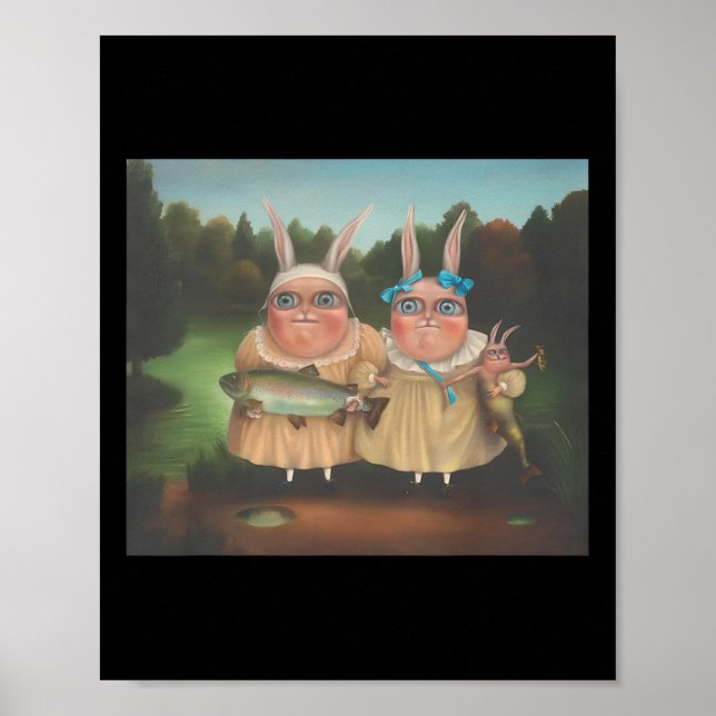 Irena Aizen Rabbits Niedlich Bunny Rabbit Lover Os Poster (Vorne)