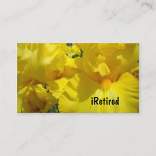 iRetired Visitenkarten Ruhestand Natur Schwertlili Visitenkarte