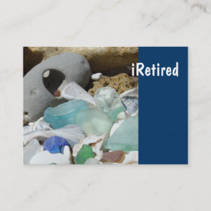 iRetired Visitenkarten Seaglass Ruhestand Visitenkarte