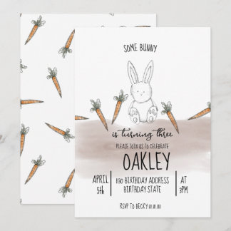 Irgendein Bunny Boy Birthday Einladung