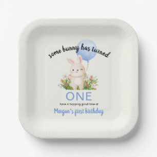 Irgendein Bunny ist ein einfaches Niedliches Jungs Pappteller
