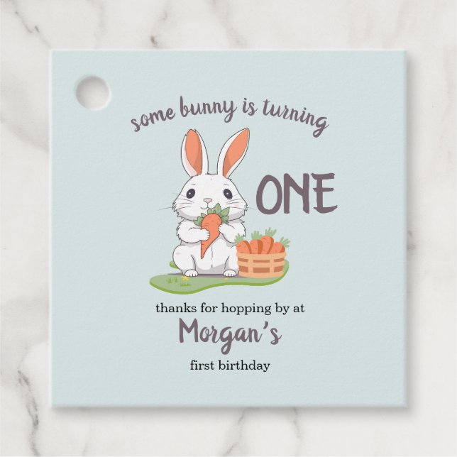 Irgendein Bunny ist ein Jungs Mädchen 1. Geburtsta Geschenkanhänger (Vorderseite)